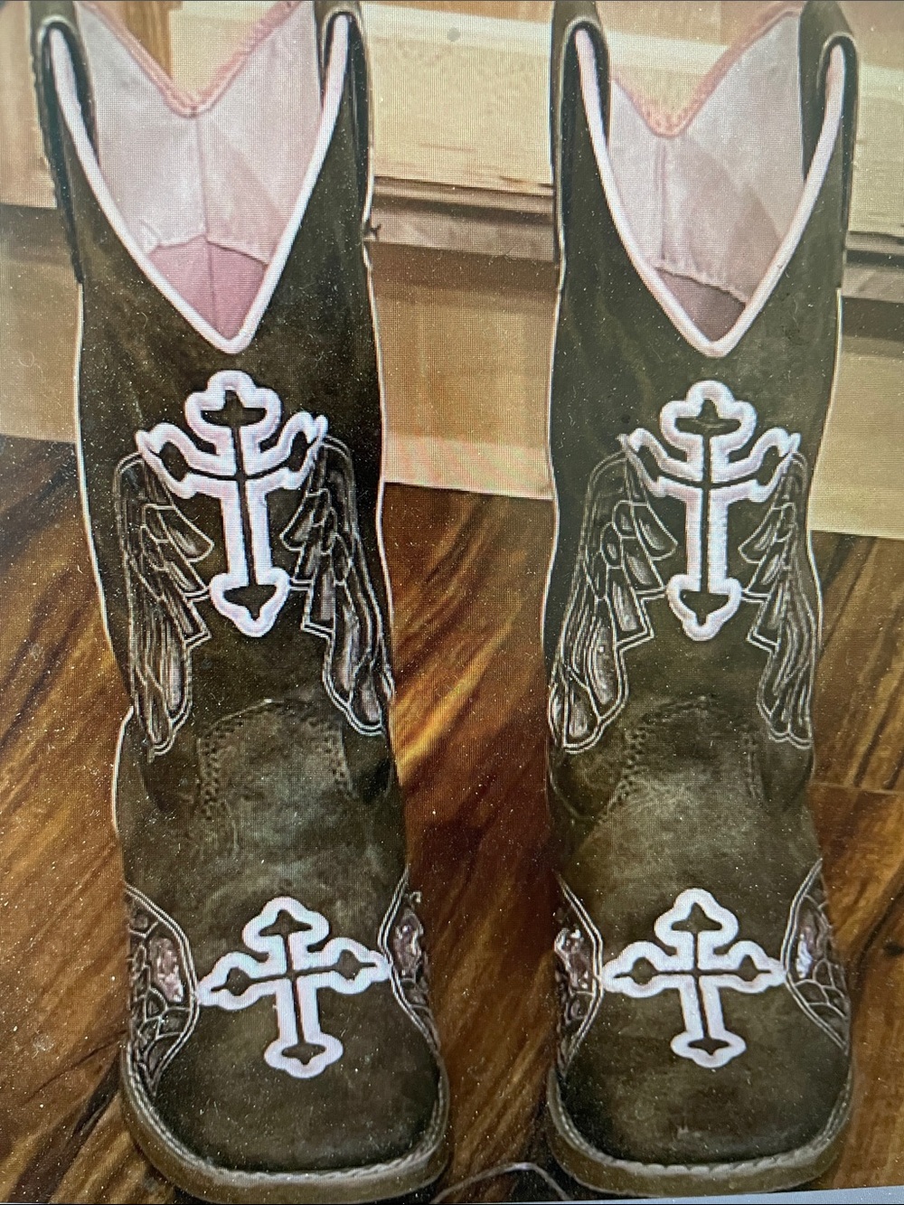 Blazin Roxx Children’s Cowboy Boots - Brown & Pink Girls Size 3